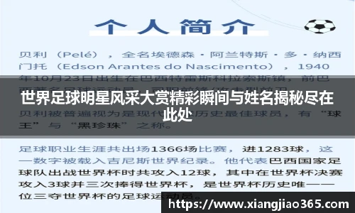 世界足球明星风采大赏精彩瞬间与姓名揭秘尽在此处